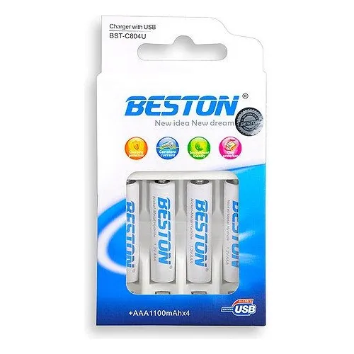 CARGADOR PILA BESTON X4 2A/1500MAH