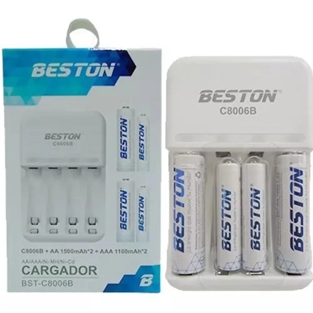 CARGADOR PILA BESTON X4 MIXTO 2A/3A