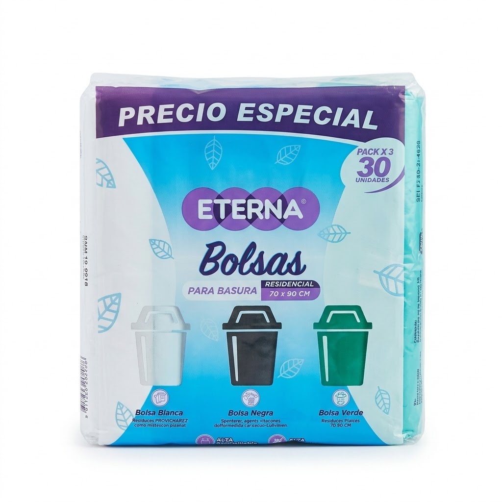 BOLSA RESIDENCIAL 70X90 CM x3 X30 UND